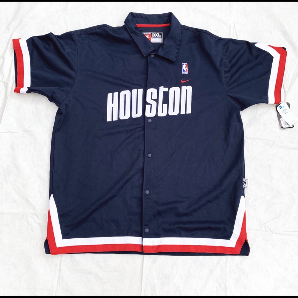 NWT Men’s Retro Houston Rockets Button Down - 3X